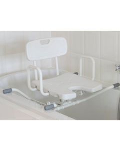 RUSSKA Drehbarer Aluminium-Badewannensitz mit Armlehnen und Rückenlehne