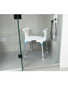 RUSSKA laguna Duschhocker mit Hygieneausschnitt