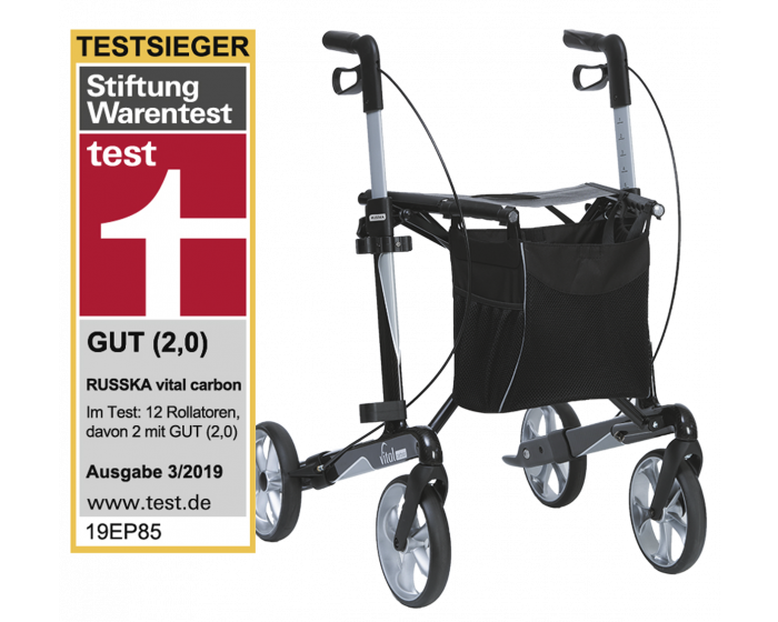 Sanivita RUSSKA Rollator vital carbon - Der Testsieger