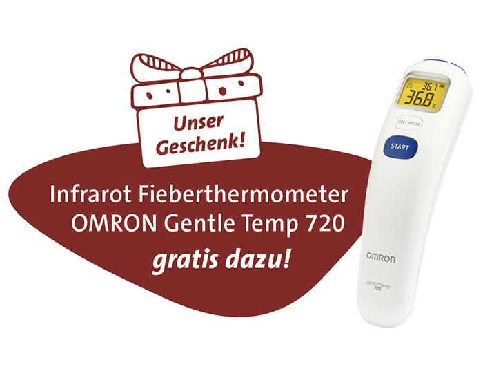 Unser Geschenk! OMRON Fieberthermometer Gentle Temp 720
