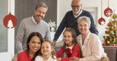 Familie an Weihnachten