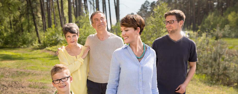 Familienausflug im Wald